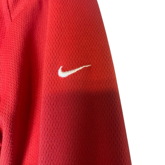 Nike Women’s Red‎ and White Long Sleeve 1/4 Zip Hoodie S *C0293 - Picture 3 of 11